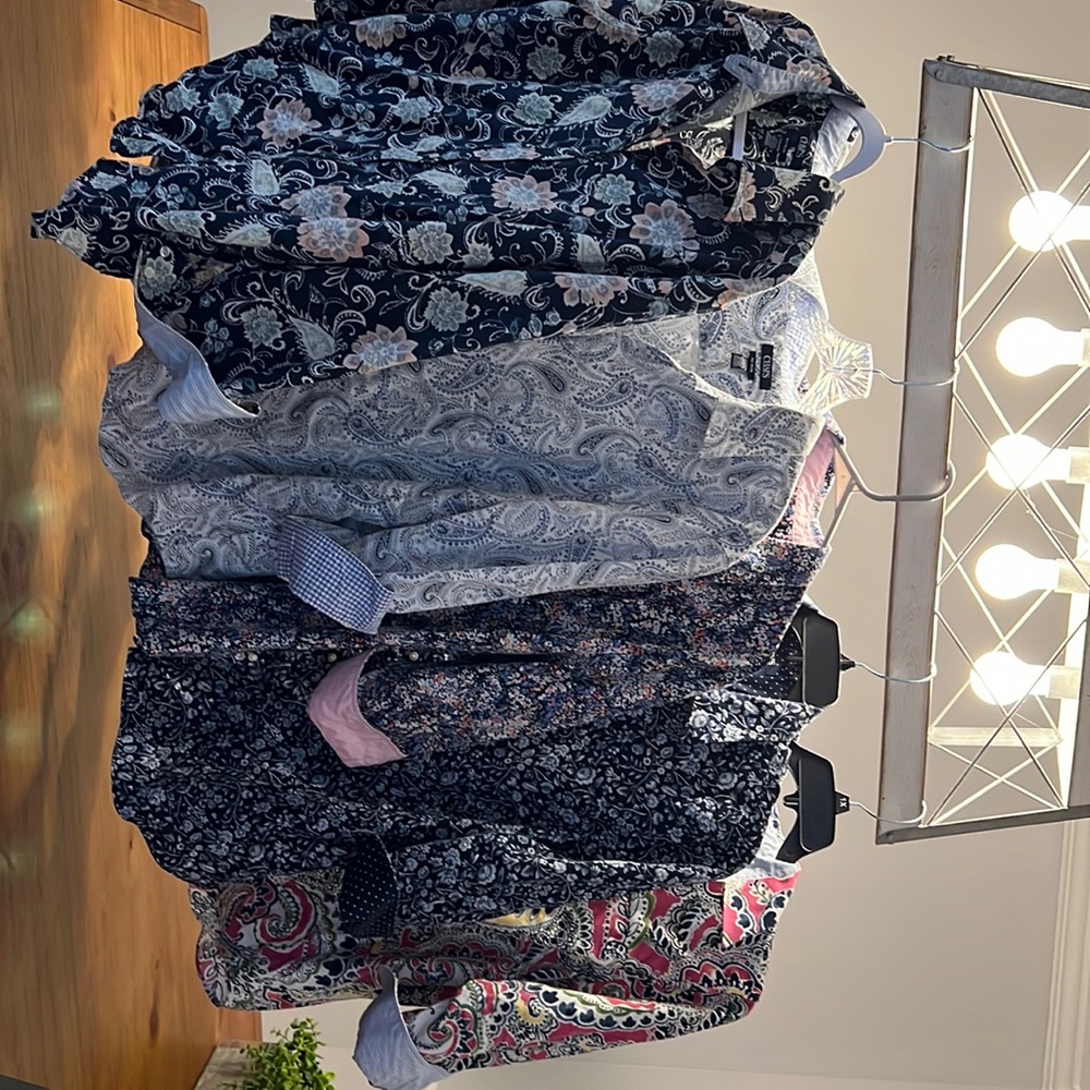 5 Chaps no iron 3/4 sleeve with coordinating sleeve and neck material